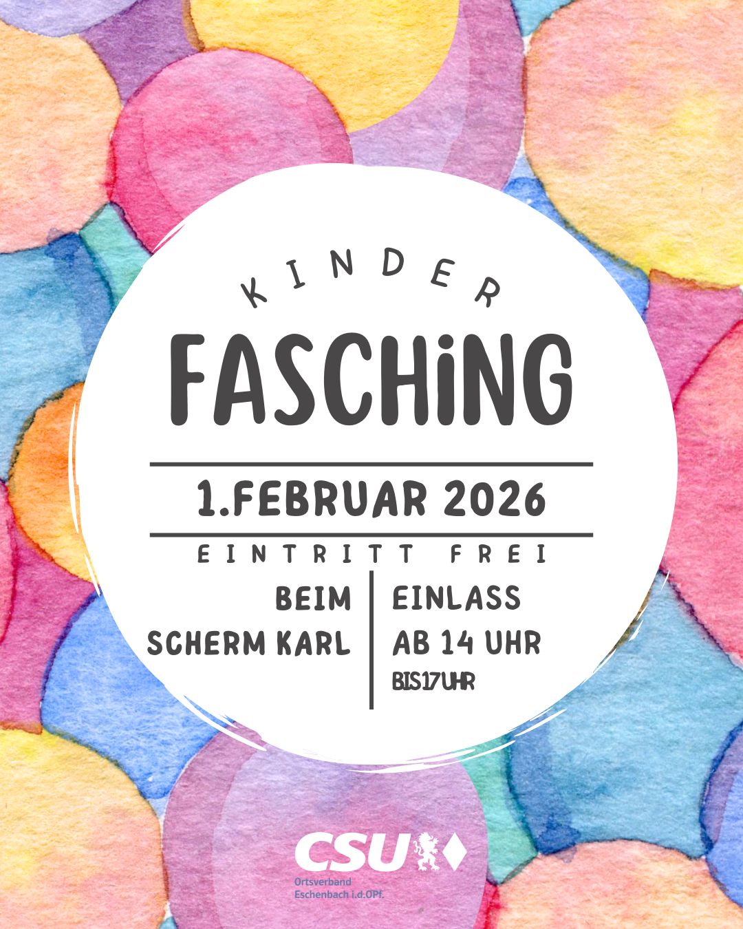 Einladung Kinderfasching